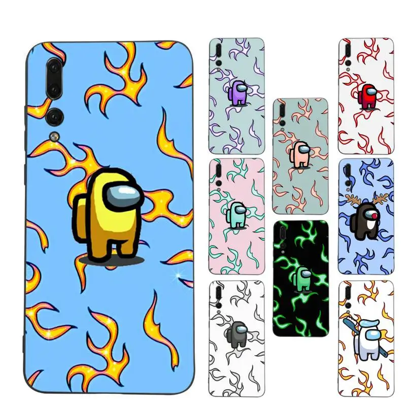 

A-AmongUss Flame Phone Case Soft Silicone Case For Huawei P 30lite p30 20pro p40lite P30 Capa