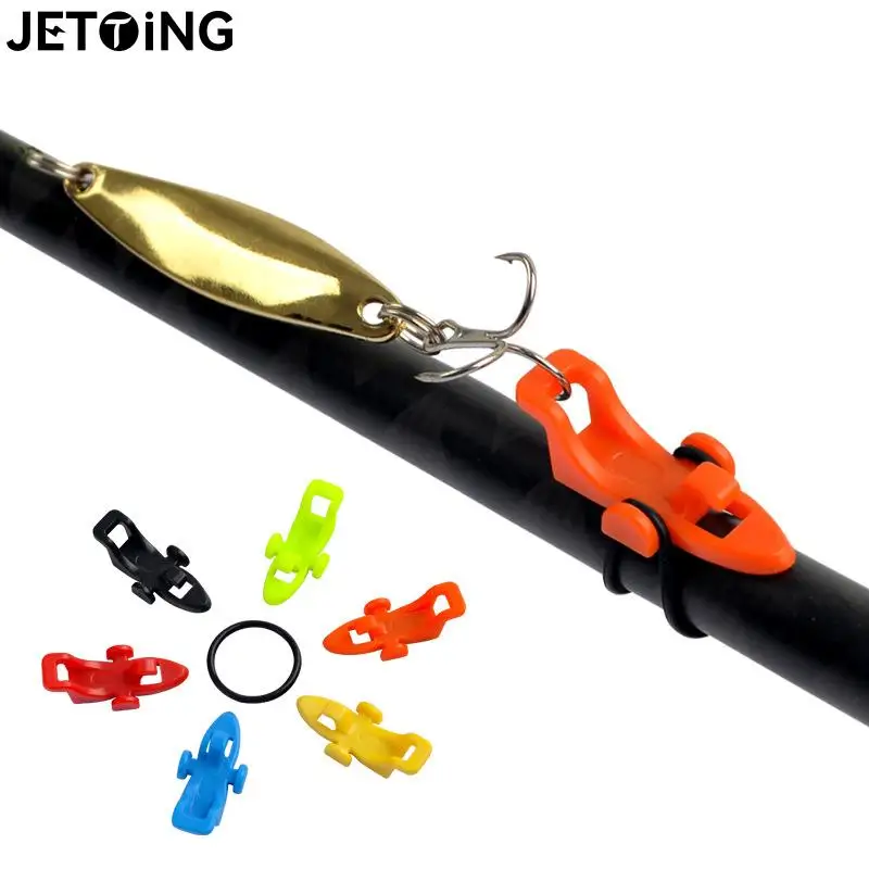 1 комплект, держатель для рыболовного крючка, с резиновыми кольцами