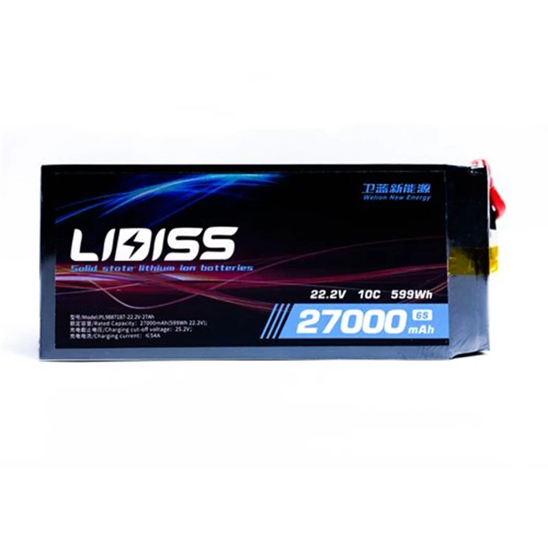 

Welion 6S 22.2V 10C 27000mAh Semi-solid State Lipo Battery For RC Airplane Multi-rotor Quadcopter Drone Robot