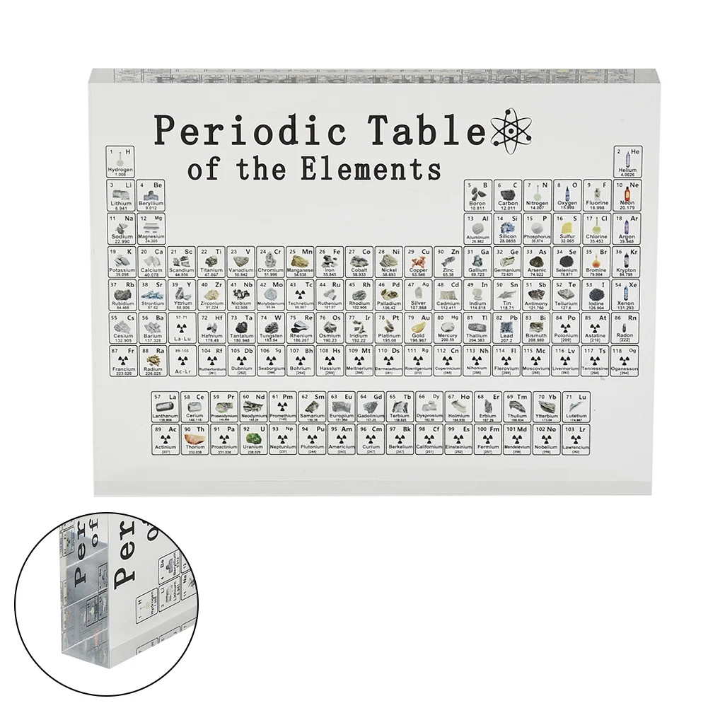 

Chemical Periodic Table With Element 85-bit Acrylic Desks Display Letter Ornament Samples School Science Studying