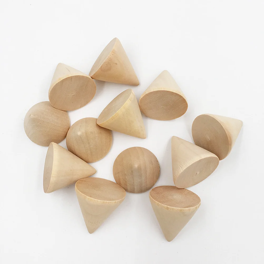 

Cone Ring Wood Display Wooden Holder Jewelry Stand Organizer Craft Cones Diy Finger Tower Unpainted Stands Natural Smallrack