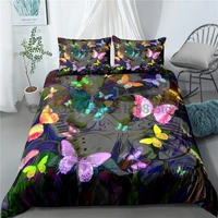 3d colorful butterfly quilt cover bedding cover pillowcase dream insect single twin bed linen cover 23 adult girls duvet down