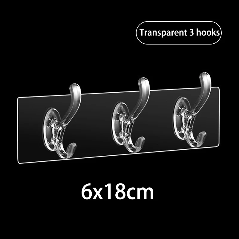 

Клейкие вешалки из ПВХ, 6 крючков