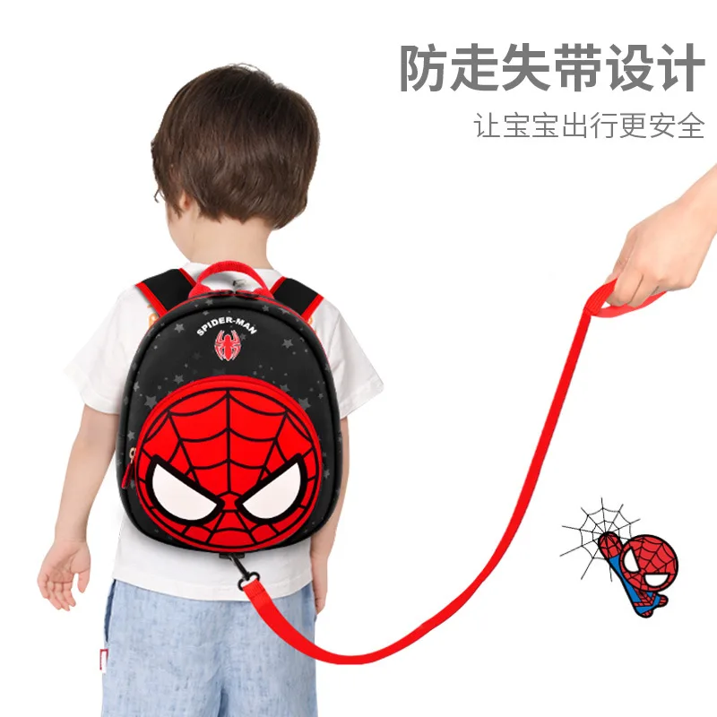 New 100% original Disney Captain America children's backpack, comfortable and breathable Disney Young children schoolbag