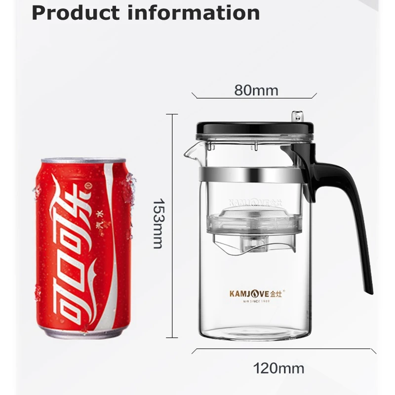 

Стеклянный чайник, Съемный и моющийся чайник, качественная элегантная чашка, термостойкий чайный набор, искусственный чайник