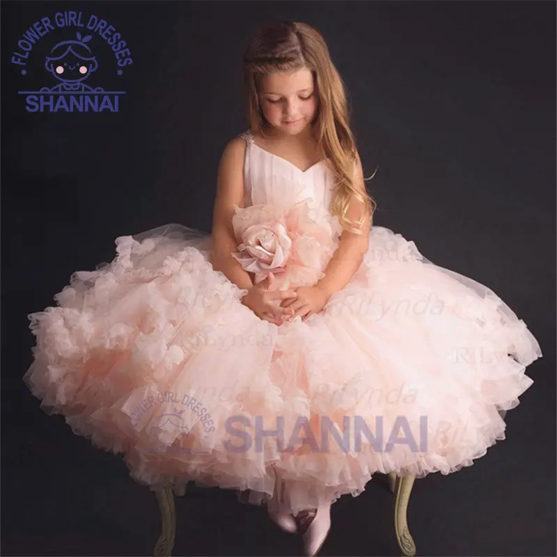 

Изысканные платья для девочек с цветочным рисунком без рукавов с V-образным вырезом до колена платье принцессы для торжества свадьбы подружки невесты первого причастия