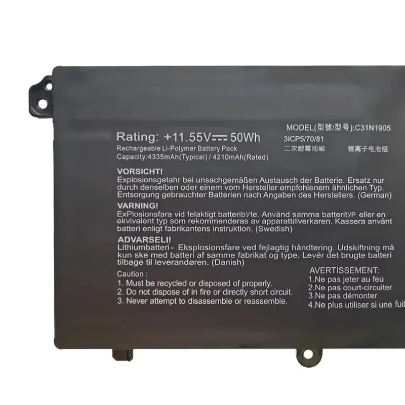 Фото Новый аккумулятор для ноутбука C31N1905 11,55 В 4335 мАч для ASUS VivoBook S14 S15 S433 K533F S433FL S533FL S521FA V533F M433 S533 S533EQ №2