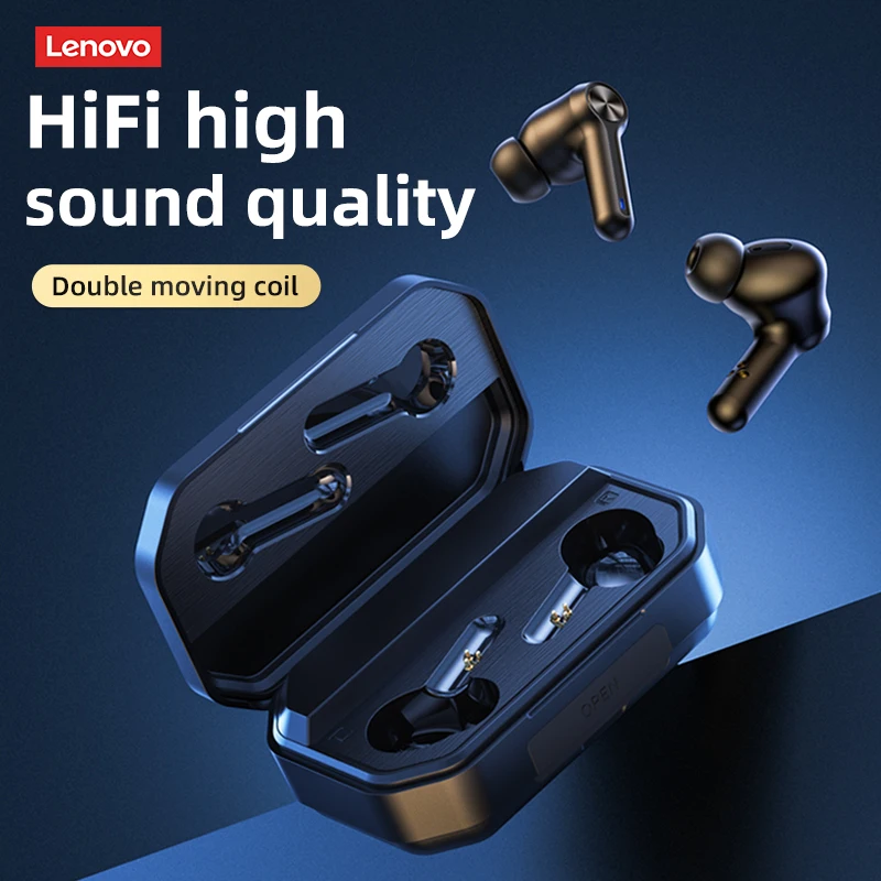 Tanie Lenovo Original LP3 Pro Słuchawki Bezprzewodowe Słuchawki Bluetooth Sterowanie Dotykowe Słuchawki Douszne Wyświetlacz LED Duża Bateria 1200mAh Zestaw Słuchawkowy
