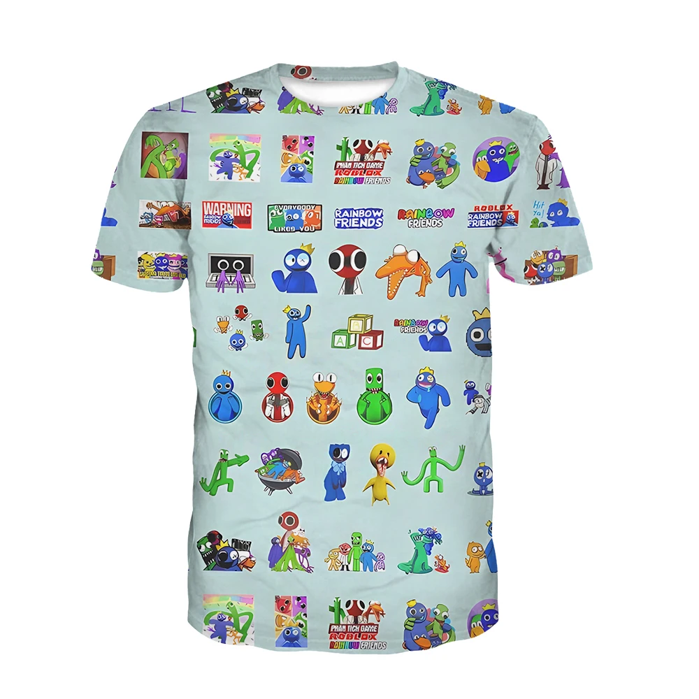 

Hot Game Rainbow Friends 3D Printing T-shirts for Boys/Girls Children Cartoon Summer Tee-shirt Comfortable Soft Casual Tshirts