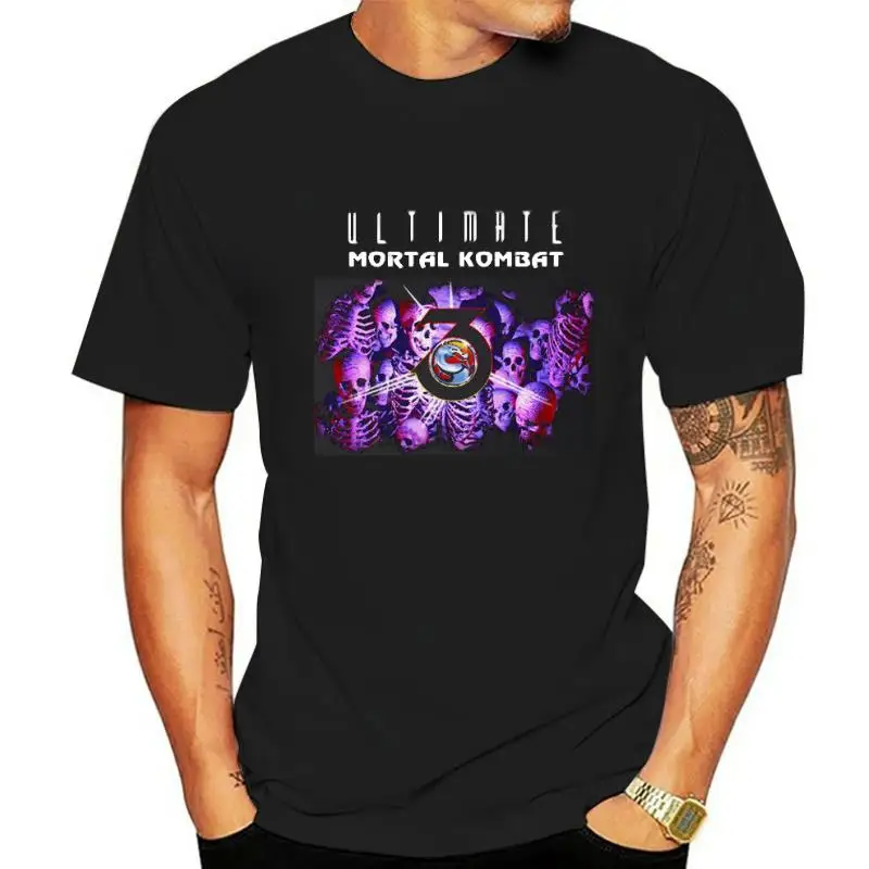 

Футболка Ultimate Mortal Kombat 3 с коротким рукавом черная Премиум-футболка свободного кроя 100% хлопок крутая повседневная мужская футболка унисекс Новинка