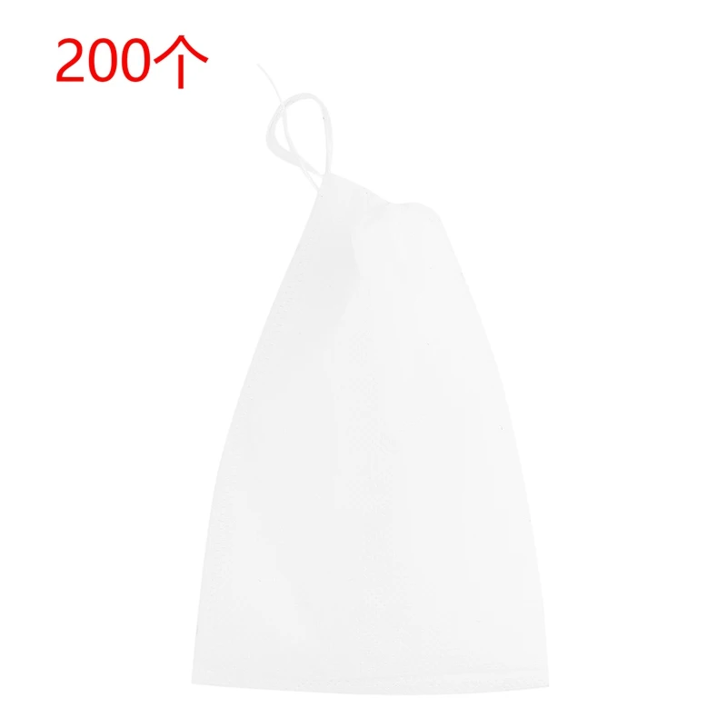 

200 упаковок одноразовых чайных фильтров, чайные пакетики, пустой хлопковый муслиновый фильтр на шнурке, чайные пакетики на шнурке