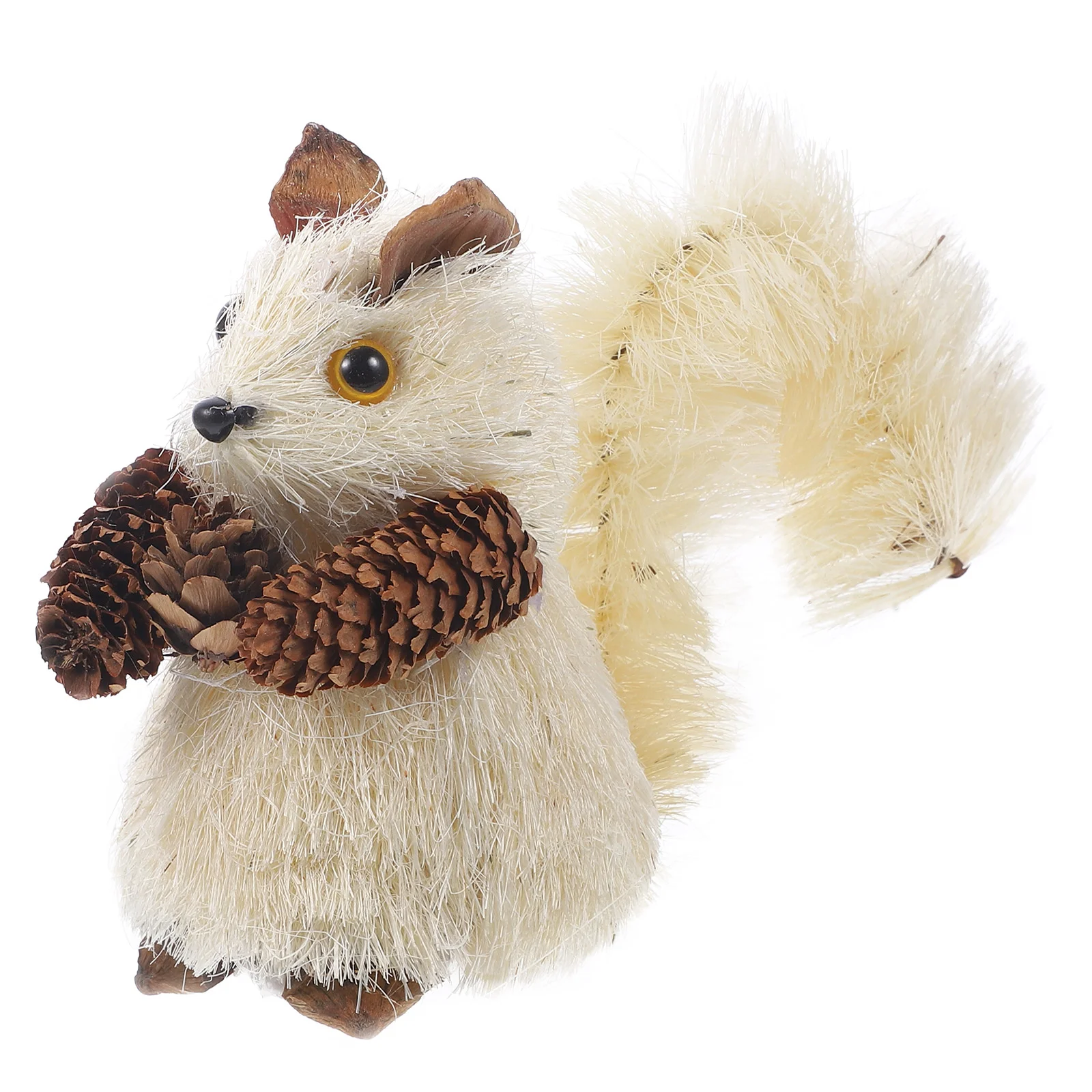 

Home Décor Landscape Decoration Lawn Lovely Squirrel Figurine Straw Woven Grass Statue