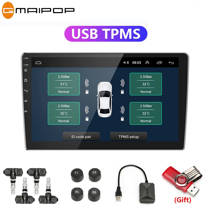 Система контроля давления в шинах прибор для с внешними и внутренними TPMS