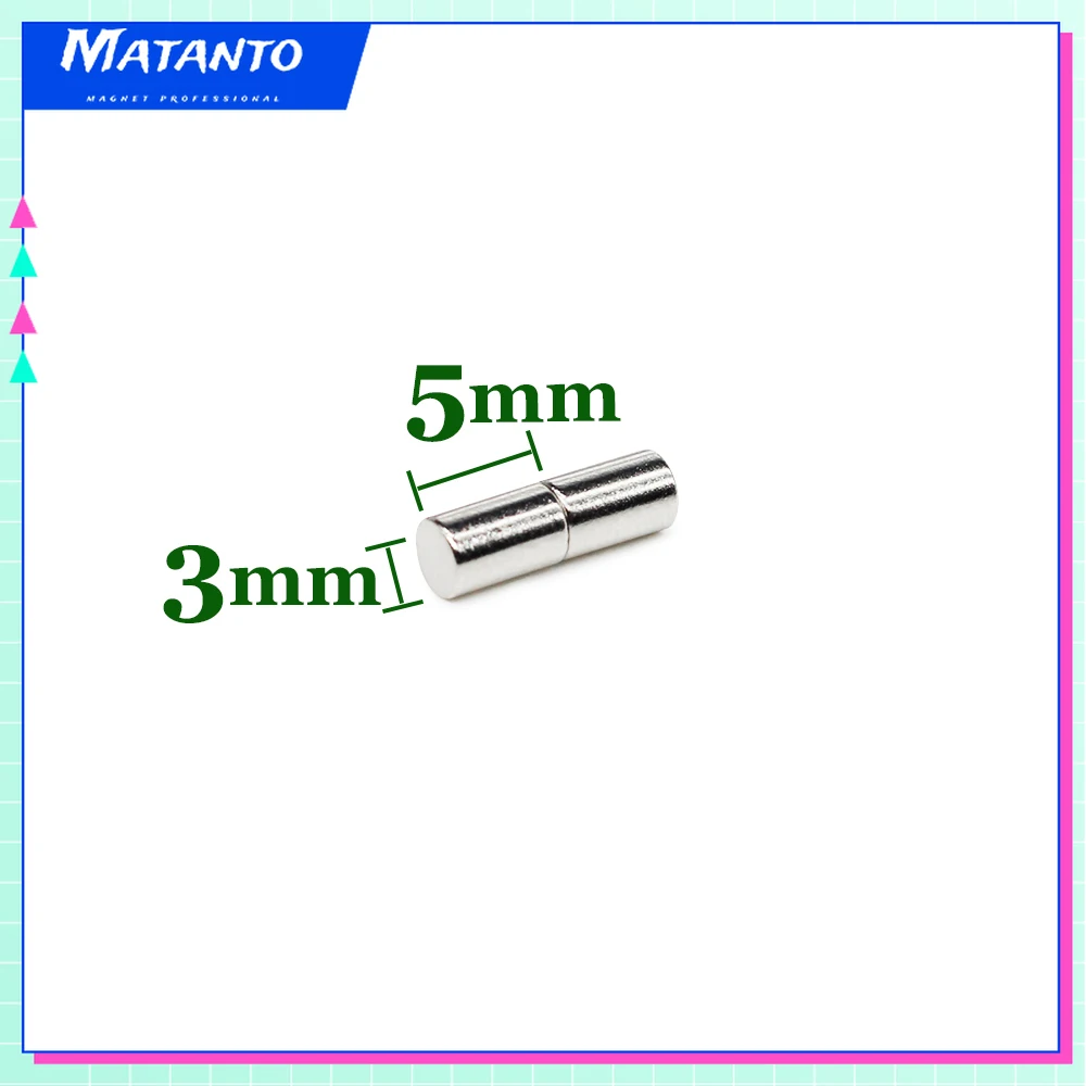

50/100/200/500/1000PCS 3x5 Powerful Magnetic Magnets Disc 3mm x 5mm Small Round Permanent Neodymium Magnets Strong 3x5mm 3*5 mm