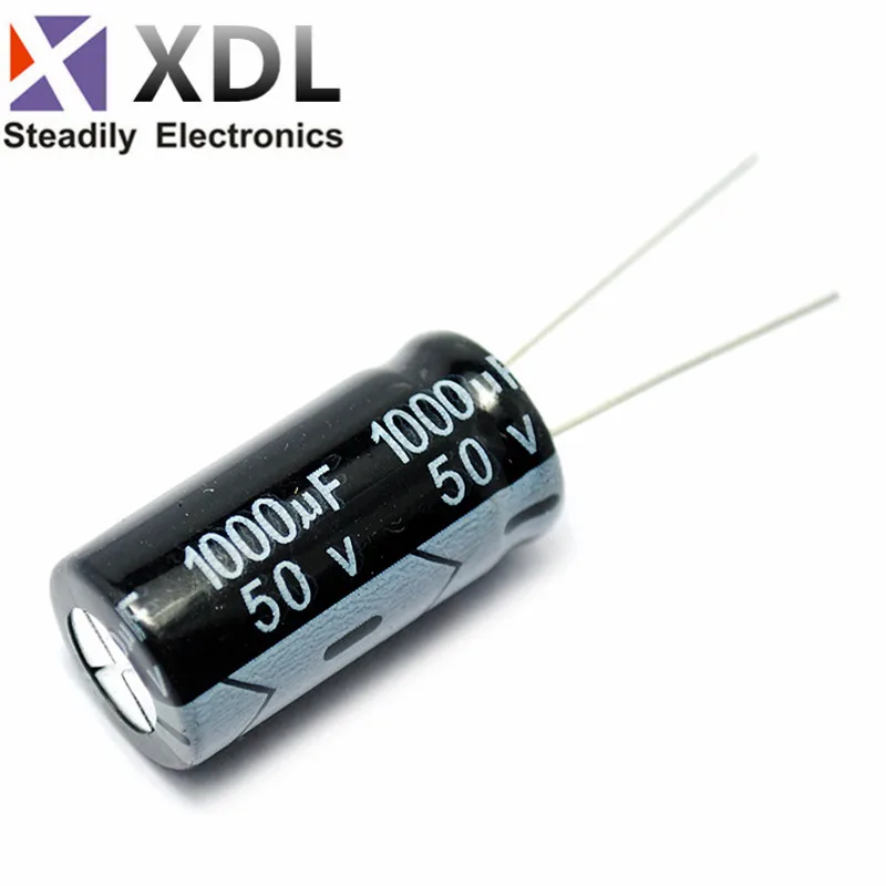 10PCS 50V1000UF 13*25mm 1000UF 50V 13*25 Aluminum electrolytic capacitor new