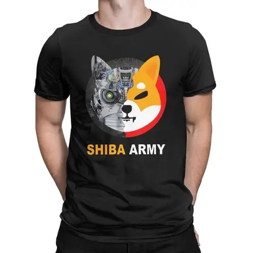 

Kawaii Shiba Army Shibu Inu Crypto Currency Meme Vintage Pure T Shirt Shirt Women Men Short Sleeve Tee Men Clothing Shirts