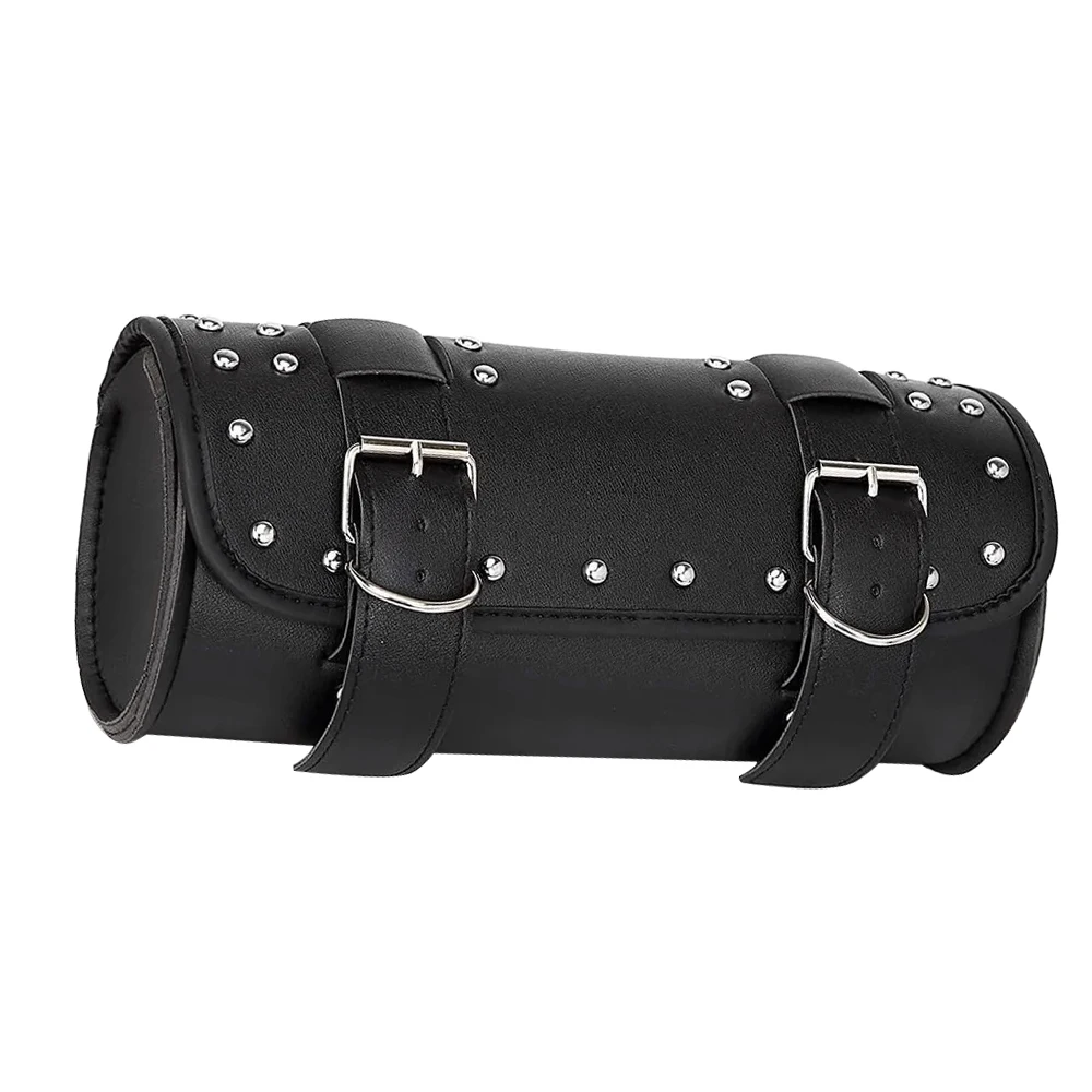 

Черная мотоциклетная вилка, дорожная сумка, винтажная хвостовая сумка, водонепроницаемая сумка для инструментов, седельная сумка, сумка для инструментов мотоцикла Cruiser