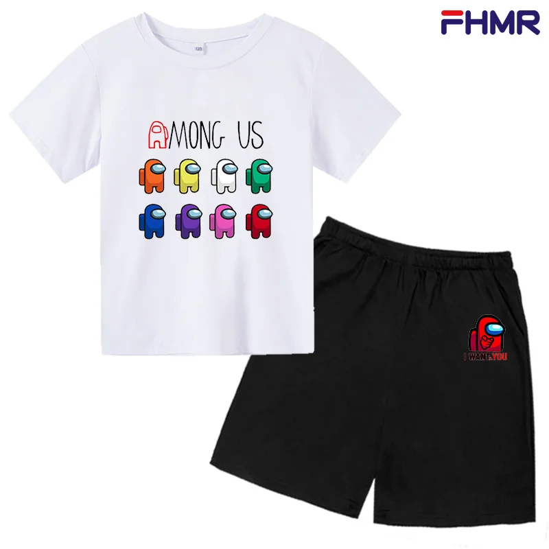 

Cartoon baby boys' and girls' short sleeve summer T-shirt + Shorts Set comfortable and breathable
