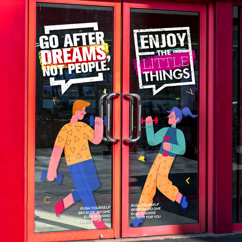 QiAds изготовленные на заказ вдохновляющие наклейки для оформления текста в