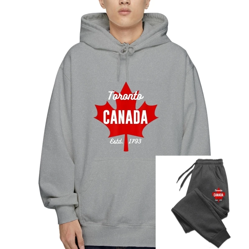 

Toronto Canada T-Sweatshirt Hoodies Eh Maple Leaf Canadian Flag Gift Hip-Hop Outerwear