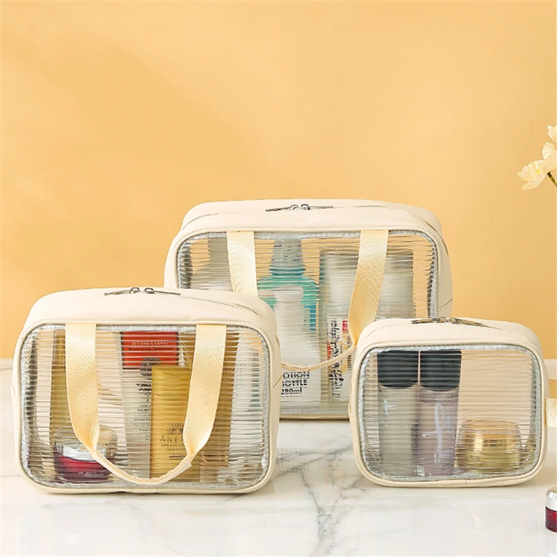 

Прозрачная косметичка из ПВХ для женщин и девушек, водонепроницаемый дорожный Органайзер на молнии для косметики, мешки для хранения туале...