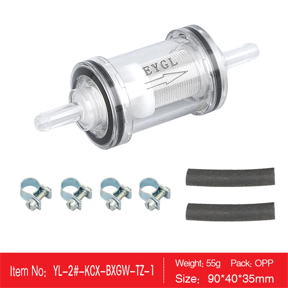 

Diesel In-Line Fuel Filter Kit W/ Hose & Clip Parts For Eberspacher Webasto Parking Heater Removable Washable Transparent