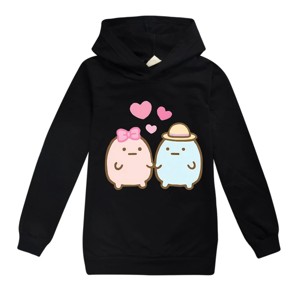 

Anime Sumikko Print Hoodies Kids Kawaii Streetwears Children Comic Manga Sumikkogurashi Tops Autumn 100% Cotton Boys Girls 2-15Y