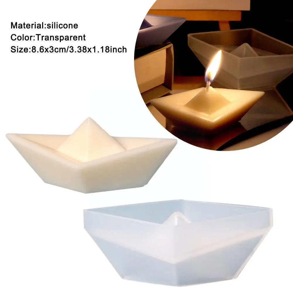 

DIY Handmade Soap Scented Candle Molds Origami Boat Crafts Ornaments Moulds Decoration Home Silicone E1G1