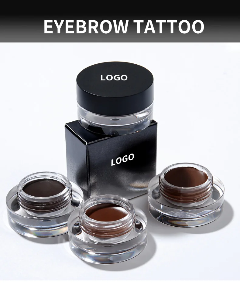Водостойкий окрашенный крем для бровей с логотипом двухцветный стойкий
