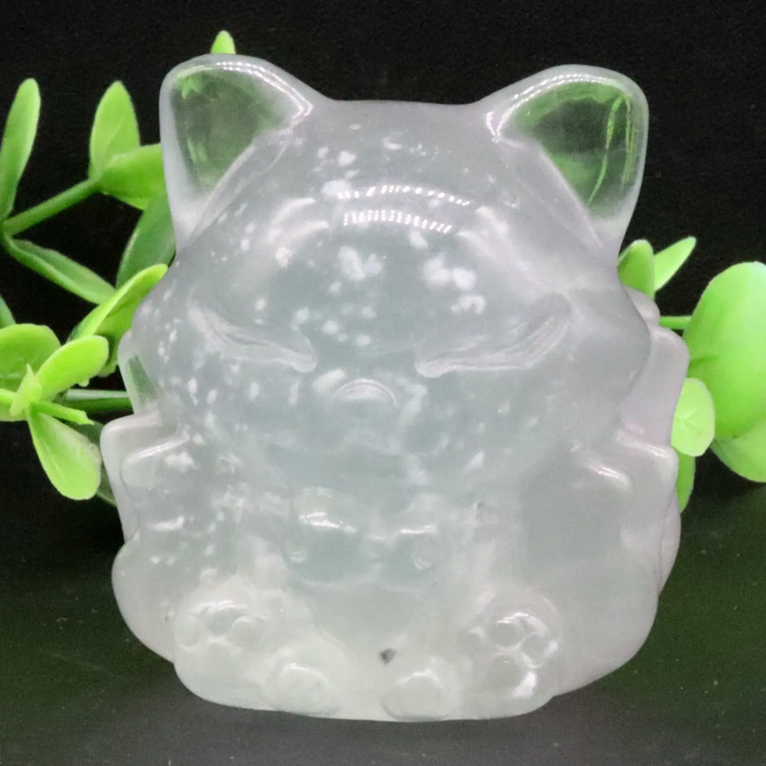 

207g Natural Fluorite Fox Nine-tailed For Men Women Lucky Stone