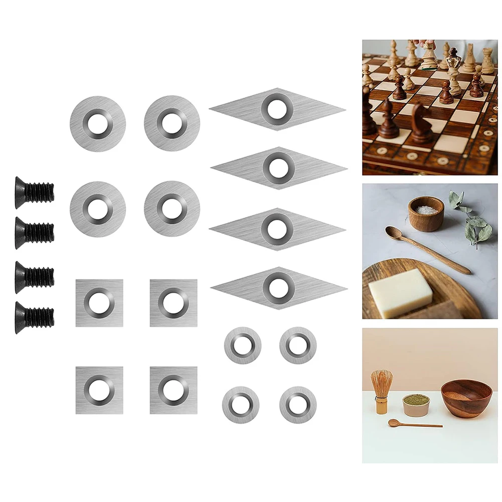 Набор режущих пластин из карбида вольфрама для токарного станка по дереву 20 шт.