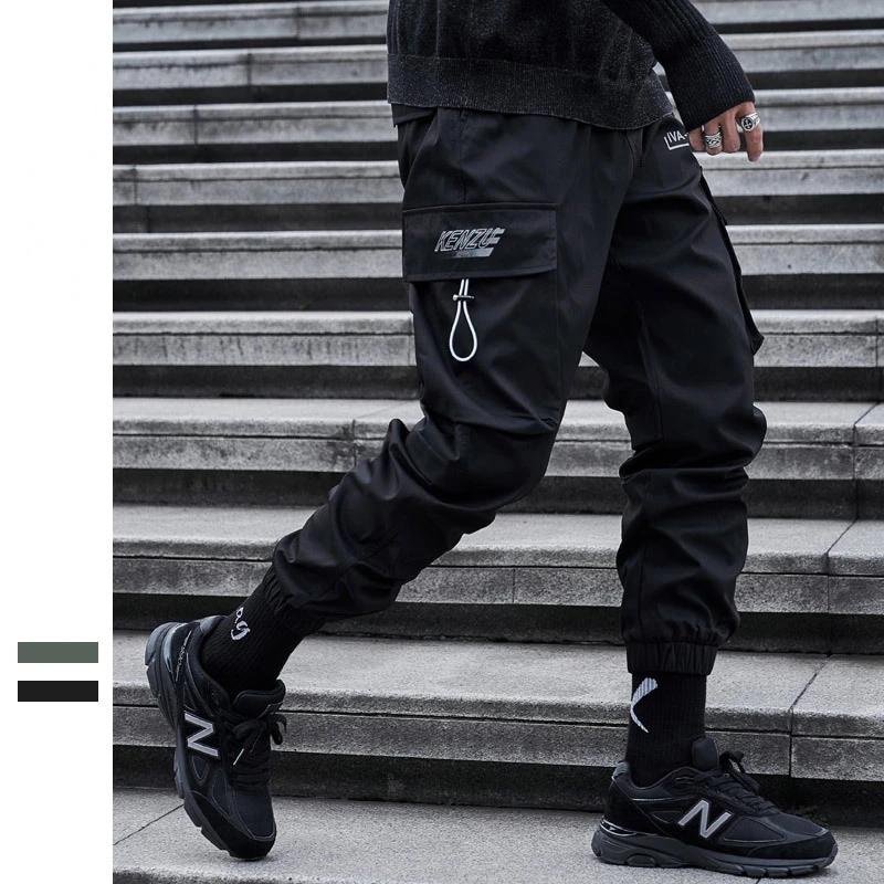 

Fashion Japanese Streetwear Casual Harem Pants Harajuku Multi Pockets Cargo Pants Men Clothing Oversized Baggy Trousers E504