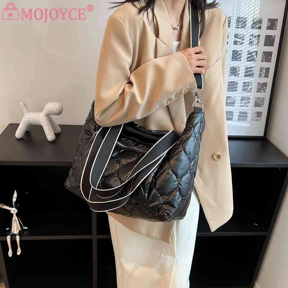 

Модная сумка-мессенджер, хлопковая стеганая повседневная женская сумка через плечо, водонепроницаемая нейлоновая вместительная сумка для ...