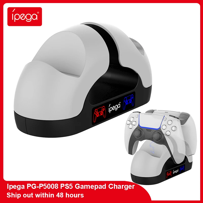 

Ipega PG-P5008 Dual Controller Charger Stand For PS5 Charging Dock Station Base For Sony Playstation 5 Gamepad Joystick
