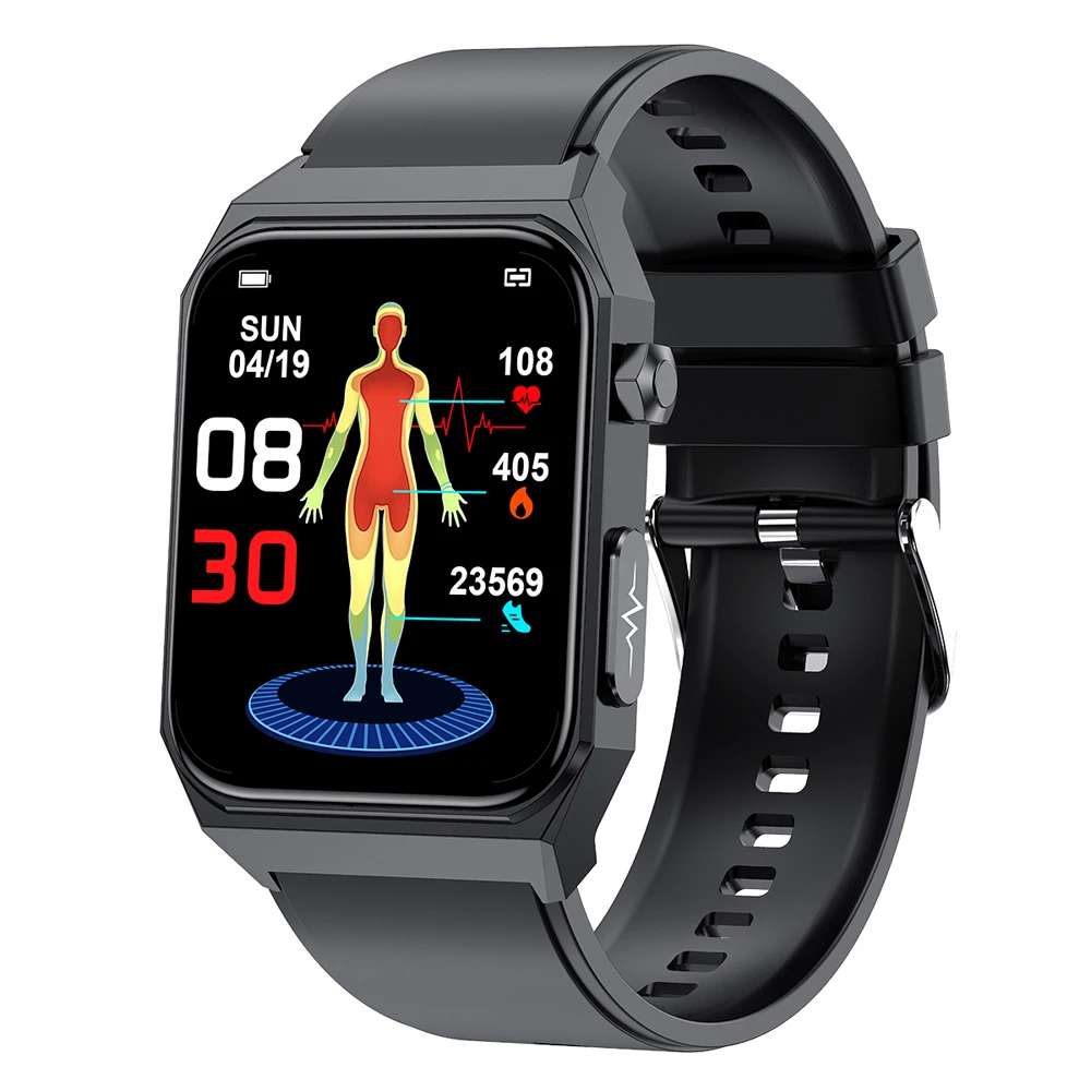 

Blood Sugar Glucose Smart Watch Men ECG+PPG Body Temperature Heart Rate Blood Pressure Monitoring Smartwatch IP68 Waterproof