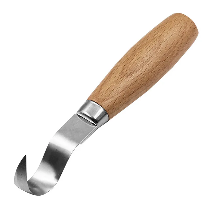 

Нож для резьбы по дереву, долото, крючок, нож, инструменты для резьбы, эргономичная деревообрабатывающая ложка, прочный кривый нож для начинающих, скульптурный профессиональный