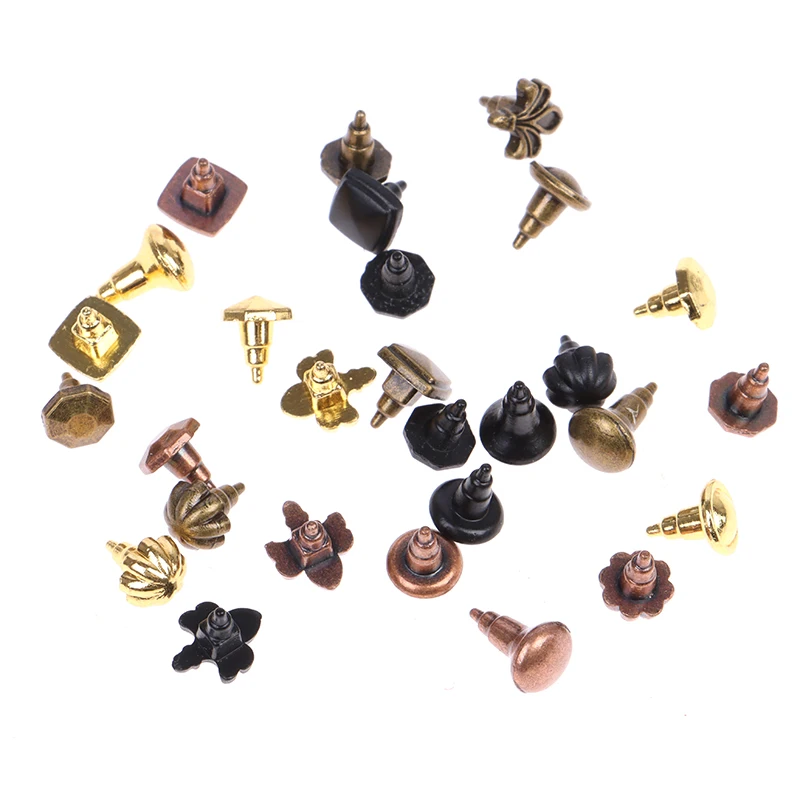 

Dollhouse Miniature Drawer Handles Cabinet Handle Flower Round Shape Cabinet Furniture Drawer Door Handles Accessory Decor Toy