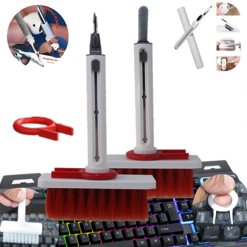 

Mechanical Keyboard Cleaning Brush 5In1 Multi-fuction Computer Earphone Cleaning Tool Accessories Clean Corner Keycap Dust Brush