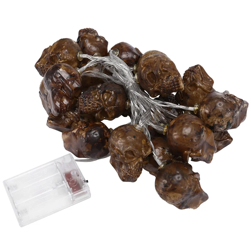 

Светящаяся гирлянда в виде черепа для Хэллоуина, светящаяся гирлянда «сделай сам», украшение для Хэллоуина в виде страшного ужаса для дома