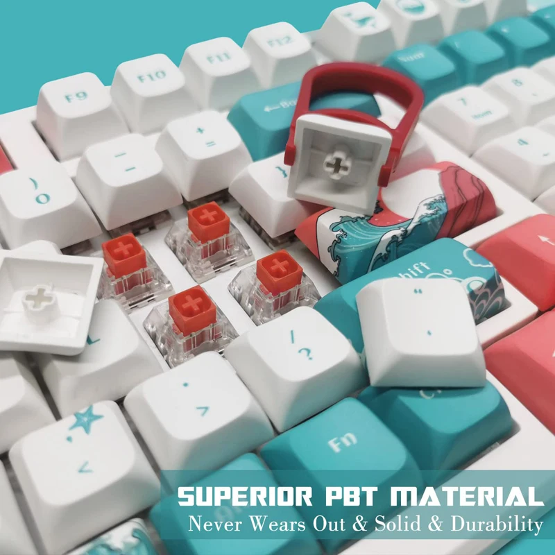 143 клавиш PBT Keycap Коралловое море XVX профиль DIY 5-сторонняя краска Sub Cherry Gateron MX