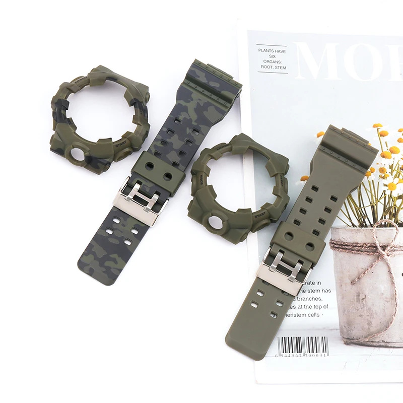 Watch Accessories Resin strap case for Casio G-Shock GA700 710 735 Outdoor sports silicone rubber watch strap watch band