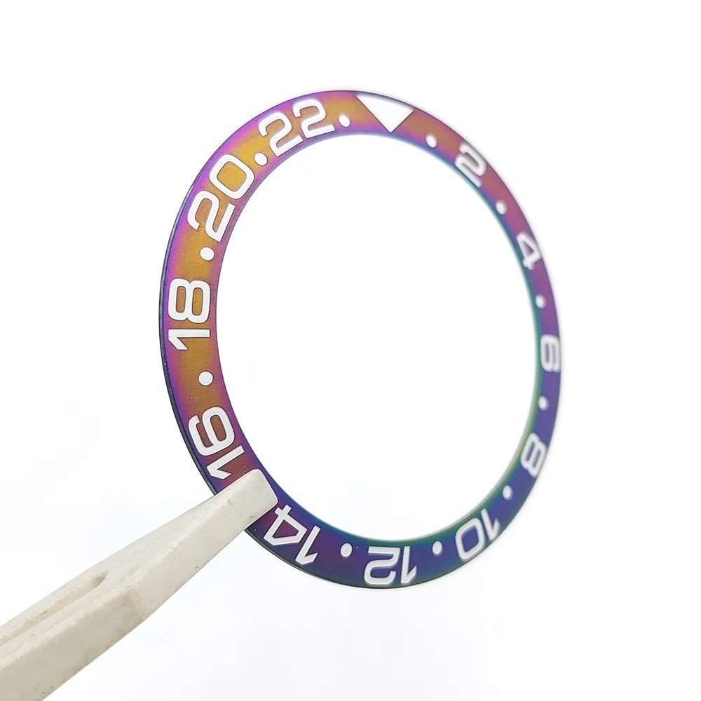 Часы для модификации магазина 38 мм цветной Безель часов высококачественная