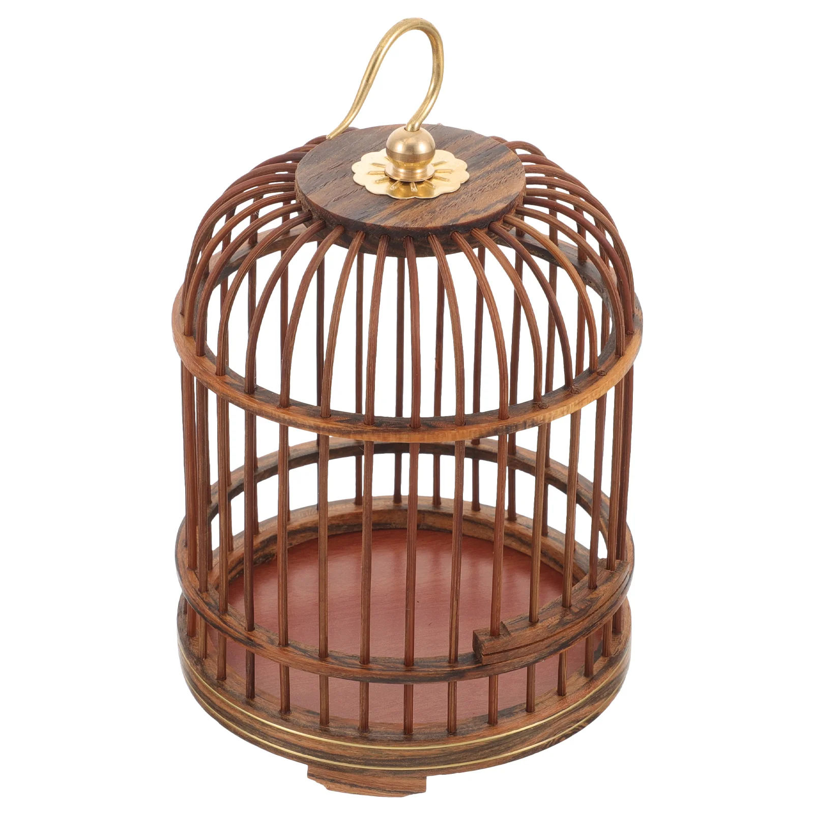 

Pet Cage Birthday Decoration for Girl Hanging Insect Small Animals Bird Vintage Metal Ornament Birdcage Wood Wooden Nest