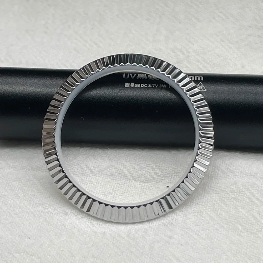 Slope Rose Gold Silver 40mm Steel Fluted Bezel Ring fit Rlx Watch Case Replacement Repair Parts Suit for Day-Date/Sky-Dweller