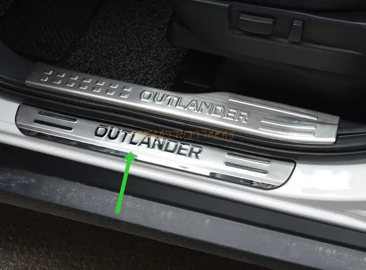 

For Mitsubishi outlander Accessories 2013 Stainless Steel Door Sill Strip Protector 2016 Car Styling Sticker 2013-2019