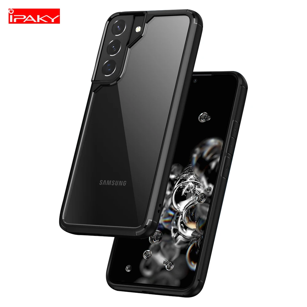 

IPAKY for Samsung S22 S21 Ultra Case S22 S21 Case TPU PC Airbags Shockproof Transparent Case for Samsung S22 S21 Plus Case