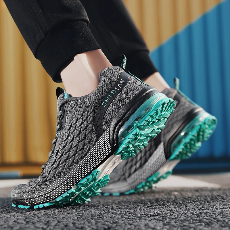 Men sneakers Lightweight Cushioning Outdoor Air cushion Road Running Shoes Marathon Sport Shoes Walking Shoes Tenis Masculino
