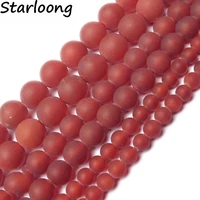 4681012mm natural stone beads round gorgeous matte red agata onyx loose beads for diy jewelry making necklace bracelet