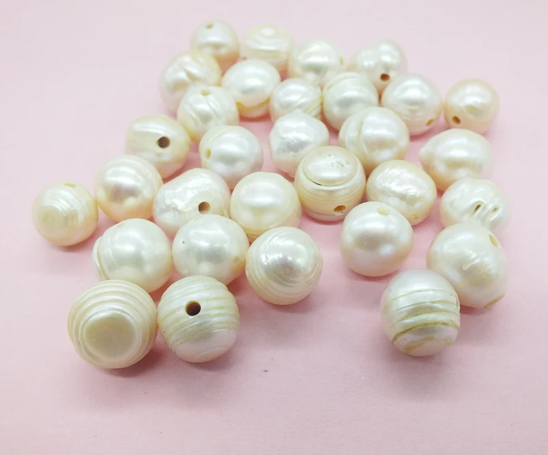 

160PCS Fresh Water Pearls, 12-14mm, 2mm hole Gigantic Freshwater Pearl, Huge Baroque Natural Ivory White, free delivery