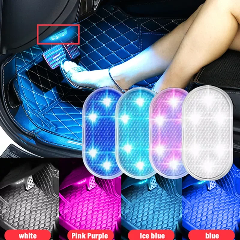 

1pcs Car LED Touch Lights Wireless Interior Light Auto Roof Ceiling Reading Lamps for Door Foot Trunk Storage Box USB Charging